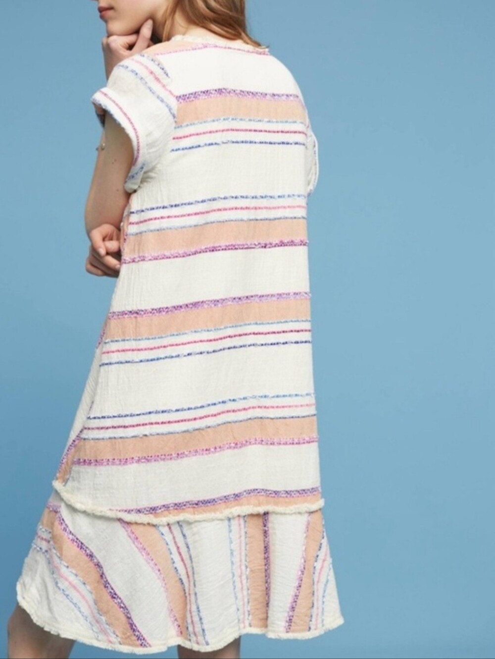 Anthropologie Holding Horses Elira Striped Dress Bohemian Women's Medium M EUC - Picture 3 of 16
